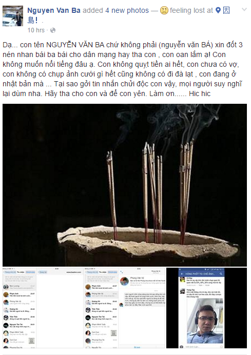 1 Facebook có tên Nguyen Van Ba đã phải "kêu trời" vì bị hiểu nhầm là chú rể trong câu chuyện.