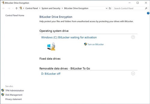 Bạn nên bỏ chút thời gian kiểm tra mã hoá BitLocker đã bật hay chưa nếu đang dùng Windows 8.1 và 10